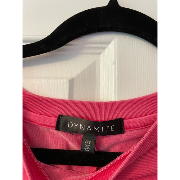 SOLD. Dynamite pink tshirt dress, size small. - Picture 2 of 2